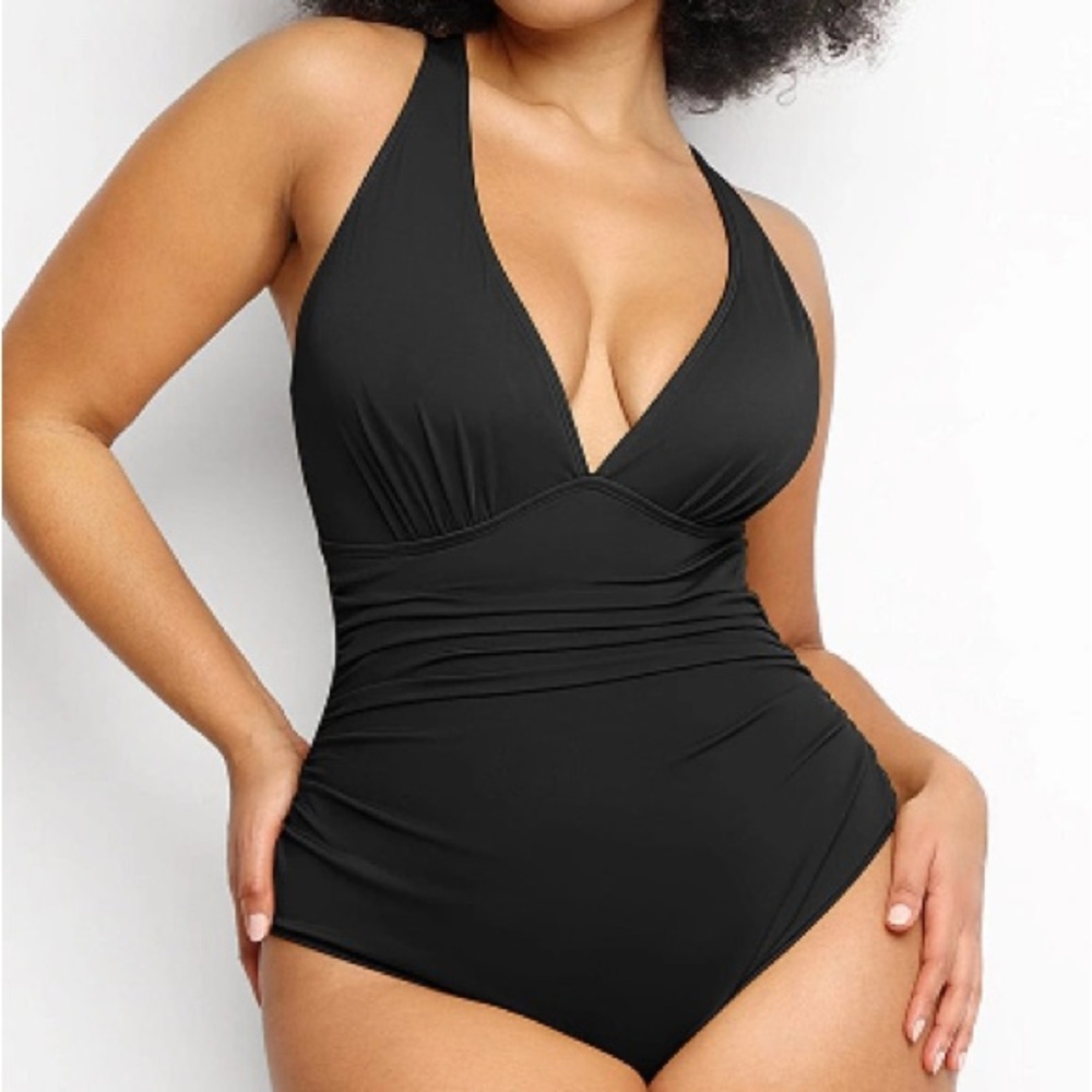 Shapellx Smart Sculpt Plunge Cutout Swimsuit